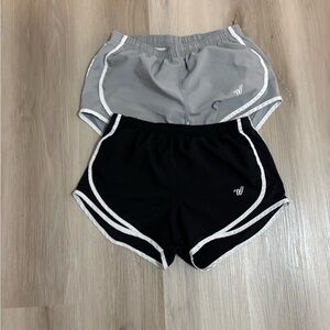 Women's Black and Gray Athletic Shorts